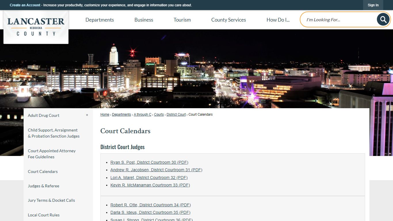 Court Calendars | Lancaster County, NE